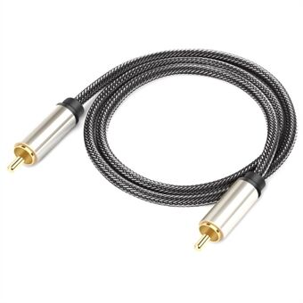 2m RCA han til han digital lyd koaksialkabel S / PDIF video flettet ledning til hjemmebiograf, HDTV, subwoofer