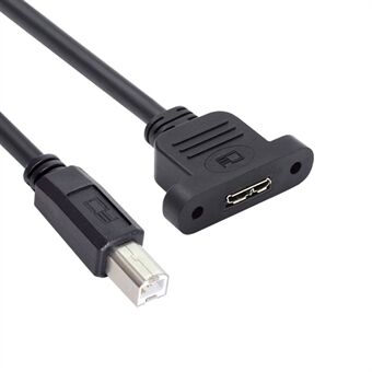 U3-012-BM 50cm Micro 3.0 Type-B Female til Type-B USB 2.0 Male Kabel Skruesiodet Type 480Mbps Forlængelsessnor