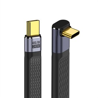 UC-002-0.13U 13cm Opad 240W Type-C Han til Han USB4 40Gbps 100W 8K Flad Slank FPC Datakabel til bærbar computer telefon