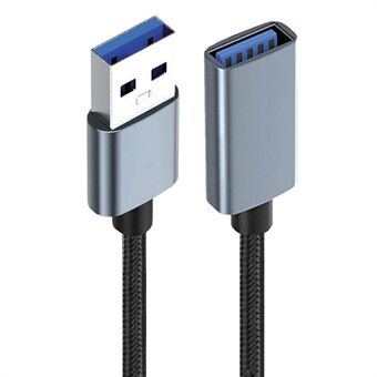 JUNSUNMAY 3m USB 3.0 Han til Hun 2A Opladnings- og Databladkabel 5Gbps Nylon Fletning Forlængelsessnor