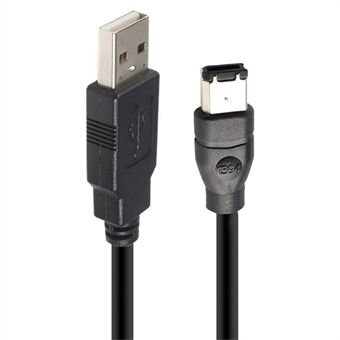 JUNSUNMAY 1.8m Firewire IEEE 1394 6 Pin Male to USB 2.0 Male Adapter Converter Cable:

JUNSUNMAY 1,8m Firewire IEEE 1394 6 Pin Male til USB 2.0 Male Adapter Konverteringskabel