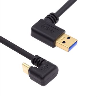 UC-101-LE 0.3m 5Gbps USB3.0 Type-A til Type-C Modstående U-formet 90-graders Venstre Vinklet Kabel