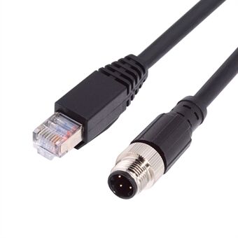 UT-021-1.0M M12 Type-D D-kodet 4Pin han til RJ45 Cat5e han-kabel Lan Ethernet-netværksindustrielle applikationer IP67 Patch Cord