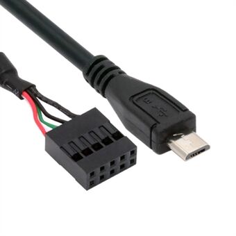 U2-018-MM USB 2.0 Bundkort 9pin 10pin Header til Micro USB 5pin Kabel 50cm til Mini Monitor Sensor Panel Kamera