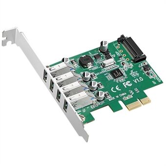 TXB003 4 USB3.0 porte PCI-E udvidelseskort NEC Chip Skrivebordsadapterkort