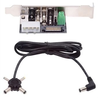 PW-030 Dual DC5.5mm 12V / 5V Output Power System Intelligent Control Management System Power Card with PCI-E Bracket translates to Danish as:

PW-030 Dual DC5.5mm 12V / 5V Output Power System Intelligent Control Management System Power Card med PCI-E Besl