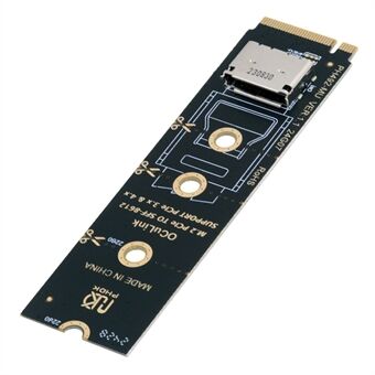 SF-023-2280BK 2280 PCI-E4.0 M.2 M-Key til Oculink SFF-8612 SFF-8611 Vertikal Værtsadapter