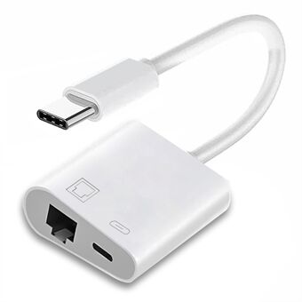 UC-155-TC006 Type C USB-C til 100Mbps Netværk RJ45 med PD Power Charge Adapter til Laptop Tablet Telefon