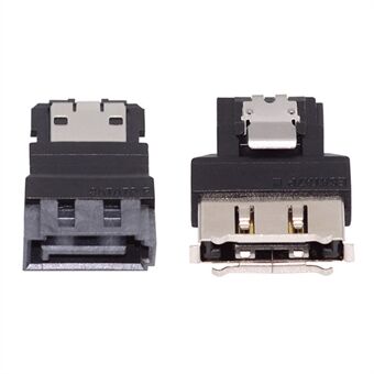 SA-082 2Pcs / Sæt SATA 7Pin Hane til ESATA Hun & Ekstern ESATA til SATA Adapter Forlænger til SSD Disk