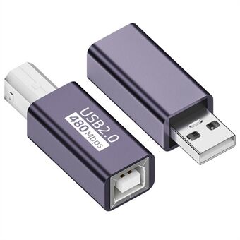 U2-010-AB 2 stk. USB 2.0 B Type Female til Type-A + Type-B Male Forlængeradapter til Printer Scanner Disk.