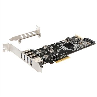 TXI058 Desktop Computer 4 USB3.0 PCI Express Card Adapter 4x5G PCI-E til USB3.0 Udvidelseskort