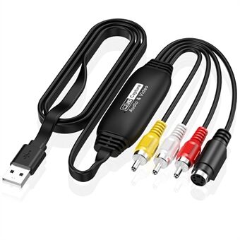 HW-1406B Lydvideo RCA Capture Card USB til 4-kanals RCA-omformer understøtter DVD / VCR / TV Box