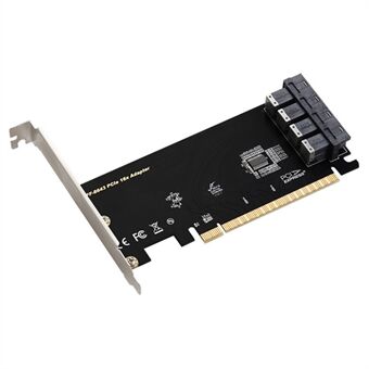 TXB128 SFF8639 grænseflade 4-port Nvme-adapterkort Solid State Drive til PCIE X16 til 4 U.2-udvidelseskort