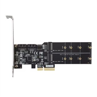 TXB120 2x SATA3.0 Adapterkort PCIE3.0 X4 til 2-port M.2 (B-Key) Udvidelseskort