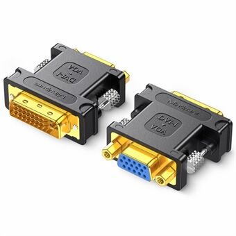 MINDPURE AD050 24+5 DVI Han til VGA Hun HD Video Adapter Forgyldt Konverter