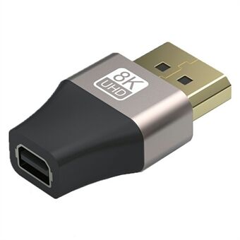 Kompatibel med Thunderbolt 2 8K / 60Hz Mini DisplayPort Hun til DP Han Converter Mini Adapter