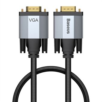 BASEUS Enjoyment Series VGA til VGA-video kabel 1080P VGA-kabel 1m til TV projektor - Mørkegrå