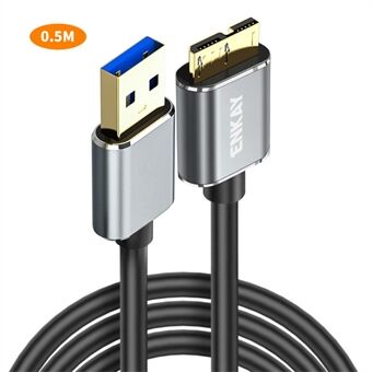 ENKAY HAT PRINCE 0,5m USB 3.0 A til USB 3.0 Micro B Kabel Kamera Harddisk Opladnings Datakabel