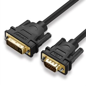 UGREEN 30838 DVI-D 24+1 Han til VGA Han Videokabel Adapterledning 1,5m til HDTV Projektor Computer