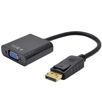 Stor DisplayPort Han til VGA Hun Konverter Adapterkabel - Sort