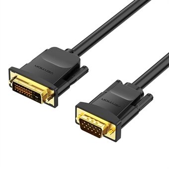 VENTION EABBG 1,5m 24+1 DVI til VGA Ledning 1080P 60Hz Han til Han Guld Belagt Adapter Kabel