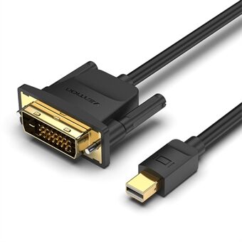 VENTION HFFBH 2m Mini DP til DVI 24+1 Konverteringskabel 1080P 60Hz HD Videokabel - Sort