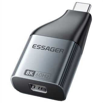 ESSAGER Mini DP til Type-C 8K HD Video Aluminium Legering Adapter til Skærm HDTV Projektor