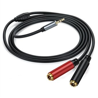 2m 3,5mm Han Stereo TRS til To 6,35mm 1/4 Tomme TS Hun Stereo Breakout Kabel Y Splitter Kabel