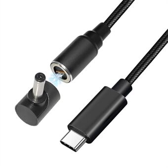 USB-C til 4,0x1,35 mm til Asus Laptop, 1,8m PD 100W Quick Magnetisk Notebook-stik Opladningsadapter Fleksibelt Bøjningsbestandigt DC-kabel