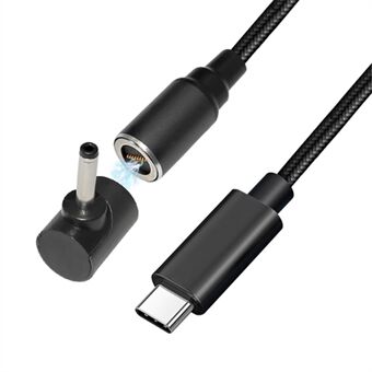 USB-C til 3,5x1,35 mm til Asus/Fujitsu bærbar, 1,8m PD 100W magnetisk notebook-stik Quick E-Mark Chip Speedy DC-kabel Skader ikke batteriet