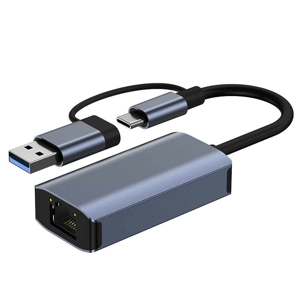 Republikanske parti Ren og skær Nysgerrighed 2207 USB-A / Type-C til RJ45 LAN-portadapter USB3.0 / USB-C til Gigabit  netværksstik