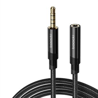 TOOCKI TQ-X41 Audio-forlængerkabel 2m 4-sektion 3,5mm stereo jack han- til hun-kabel