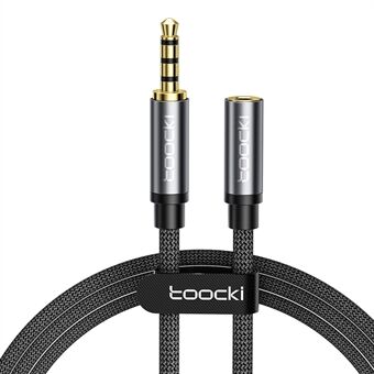 TOOCKI TQ-YP06 1m Aux Forlængerkabel Aux Stereo Audiokabel Han til Hun Stereo Audio Adapter Kabel