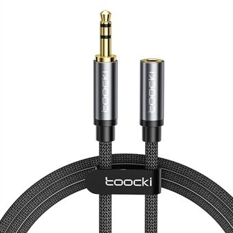 TOOCKI TQ-YP06 1m Hovedtelefon Forlængerkabel 3.5mm Han til Hun Aux Adapter HiFi Lyd Stereo Forlængerledning