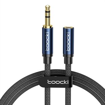 TOOCKI TQ-YP06 2m 3,5mm Han til Hun Aux Adapter Kabel Stereo Forlængerkabel til Hovedtelefon Headset