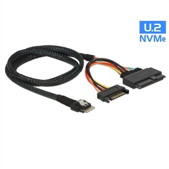 U.2 U2 SFF-8639 til Slim SAS SFF-8654 4i NVME PCIe SSD-kabel til hovedkort Intel SSD 750 p3600 p3700 M.2