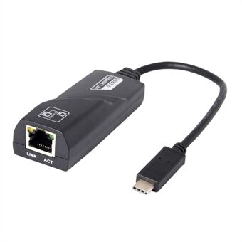 CY UC-064 Type-C Han til 1000Mbps Gigabit Ethernet Netværk LAN Adapter til Laptop - Sort