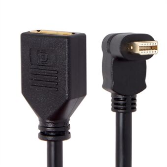 0,3M Mini DP DisplayPort 90 Grader til DisplayPort Hun Kabel til Skærme Monitorer - Stil A