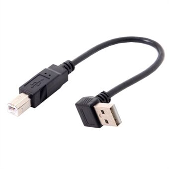 Nedad Vinklet 90 Graders USB 2.0 Han til B Type Han Kabel til Printer Scanner Harddisk