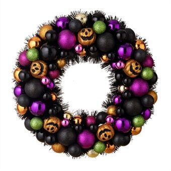 45cm halloween dekor PVC-græskar spøgelsesglitterkugler guirlande festival dørhængt ornament.