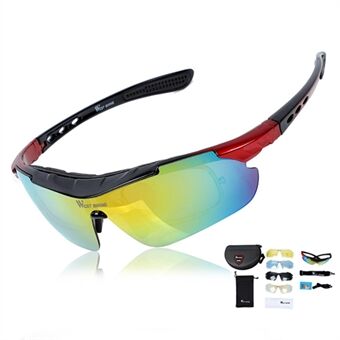 WEST BIKING Motorcykel Cykelbrille Flerlags spejllinse Powersports Solbriller Briller