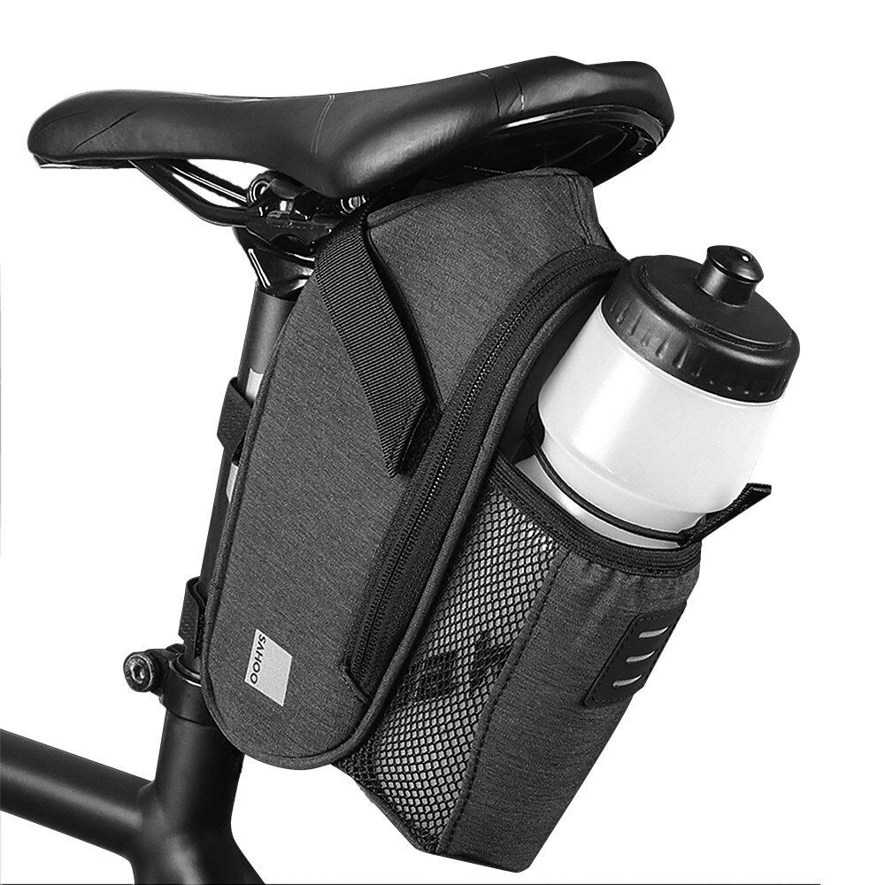fødsel Musling Descent Cykel sadeltaske med vandflaskelomme Vandtæt cykel sæde taske med kedelpose