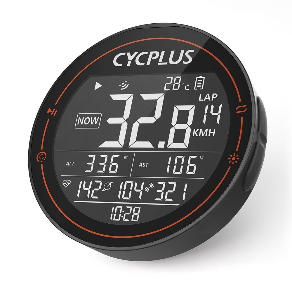 CYCPLUS MTB landevejscykelcomputer GPS Speedometer ANT+ cykelcomputer med kadencesensor Pulsmåler