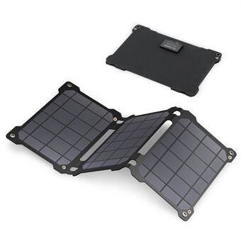 ALLPOWERS AP-ES-004-BLA-NEW 21W foldbart Solar bærbart Outdoor strømgenerator Dobbelt USB-oplader