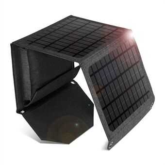 18W dobbelt USB Solar 3-foldet Solar Outdoor bærbar Smart telefon strømforsyning oplader