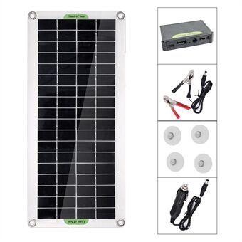 30W bærbart Solar polykrystallinsk Solar Charge Controller til Car Marine Boat Outdoor Camping