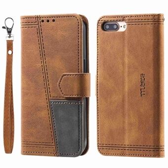 TTUDRCH 004 for 7 Plus/8 Plus  Wallet Style Splicing Design PU Leather Skin-touch Feeling Stand Anti-scratch Case with RFID Blocking Function