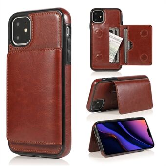 PU Leather + TPU Multiple Card Slots Stand Phone Cover Shell for 11  (2019)