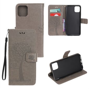 Imprint Tree Owl Læder Wallet Case til 11 Pro 5,8 tommer (2019)