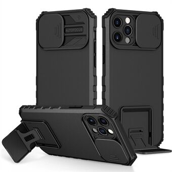 Adjustable Vertical Kickstand Phone Case for 12 Pro , TPU + PC Camera Slide Cover Protective Shell